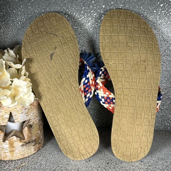 Kate Spade Idette PomPom, woven flat sandals Shoes Size 9 - Picture 7 of 7